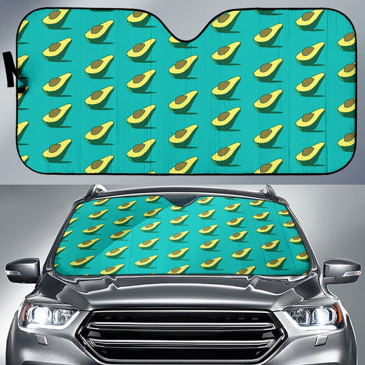 Avocado Pattern Print Design 03 Car Sun Shade-JORJUNE.COM
