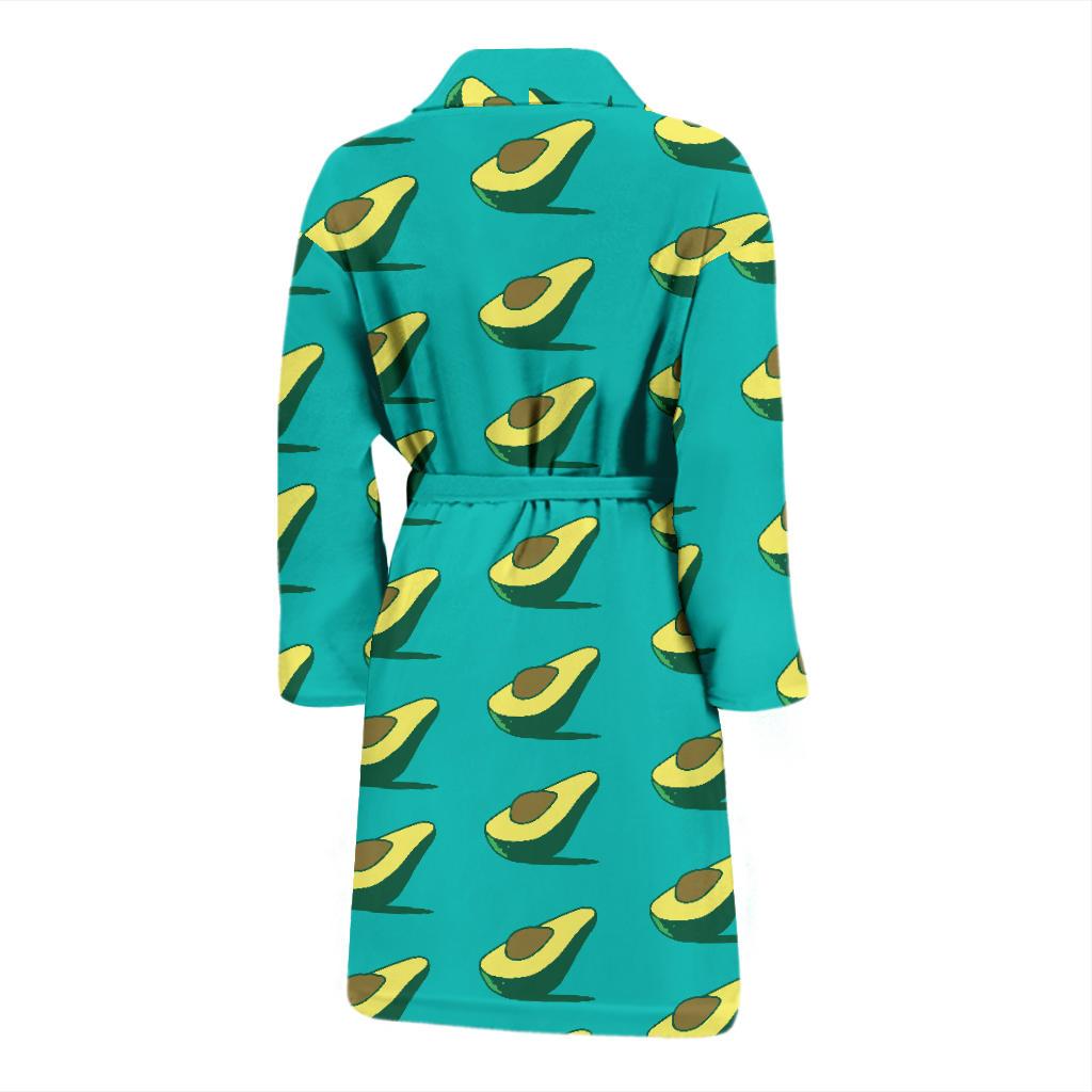 Avocado Pattern Print Design 03 Men Bathrobe-JORJUNE.COM