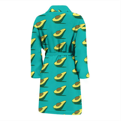 Avocado Pattern Print Design 03 Men Bathrobe-JORJUNE.COM