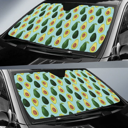 Avocado Pattern Print Design 04 Car Sun Shade-JORJUNE.COM