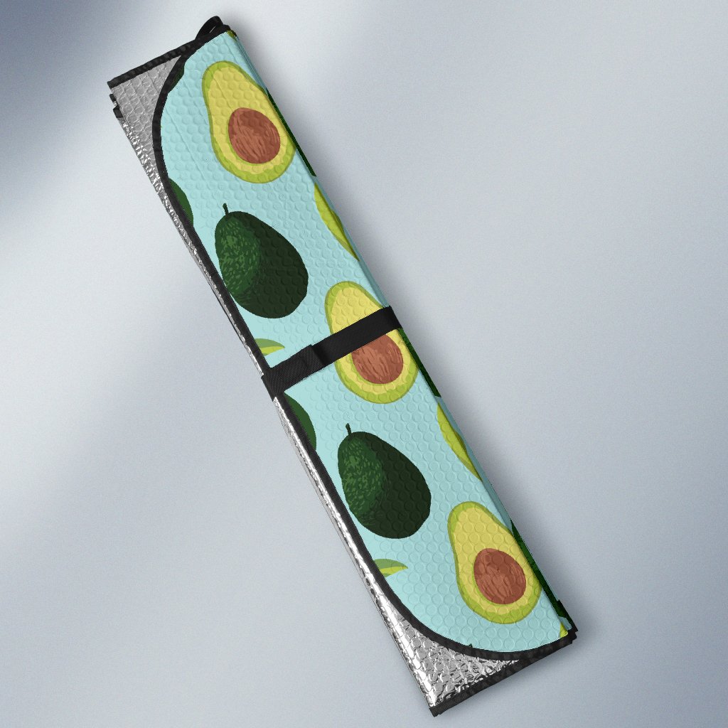 Avocado Pattern Print Design 04 Car Sun Shade-JORJUNE.COM
