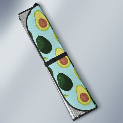 Avocado Pattern Print Design 04 Car Sun Shade-JORJUNE.COM