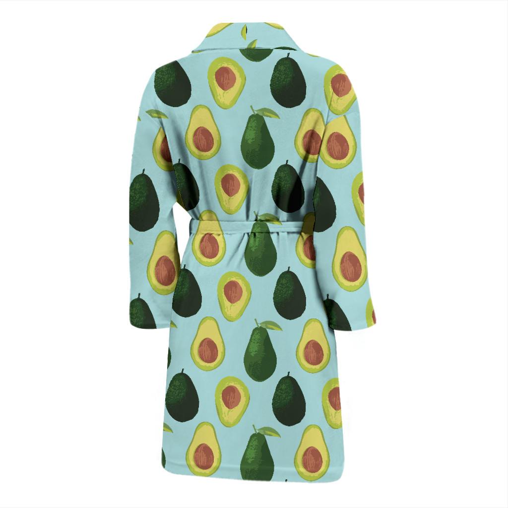 Avocado Pattern Print Design 04 Men Bathrobe-JORJUNE.COM