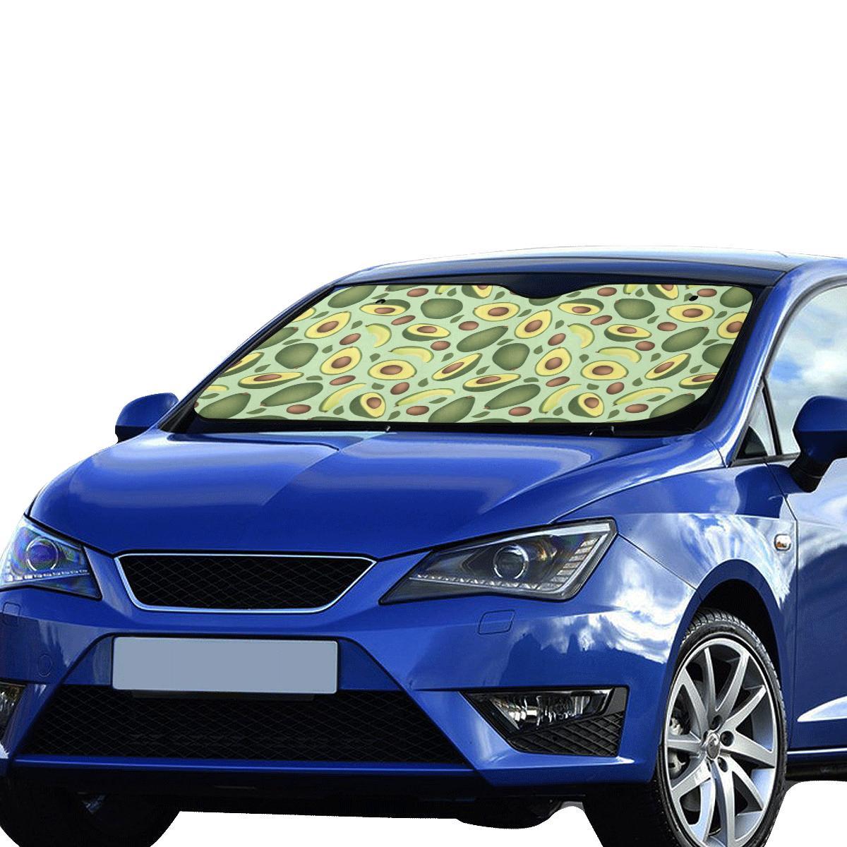 Avocado Pattern Print Design AC01 Car Sun Shade-JorJune
