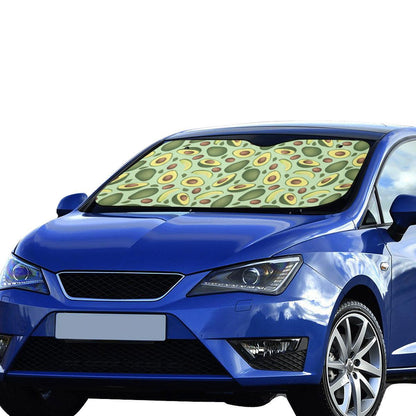 Avocado Pattern Print Design AC01 Car Sun Shade-JorJune