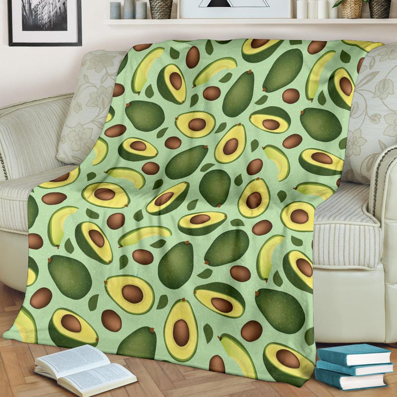 Avocado Pattern Print Design AC01 Fleece Blankete