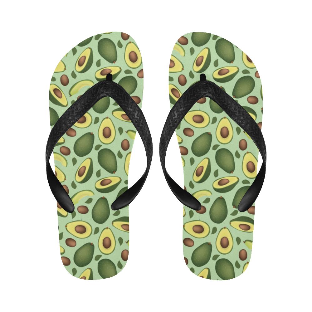 Avocado Pattern Print Design AC01 Flip Flops-JorJune