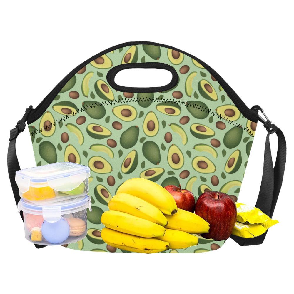 Avocado Pattern Print Design AC01 Neoprene Lunch Bag-JorJune