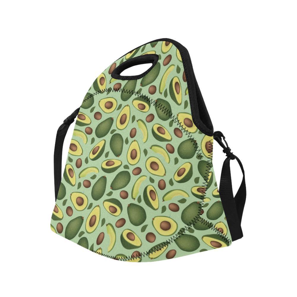 Avocado Pattern Print Design AC01 Neoprene Lunch Bag-JorJune