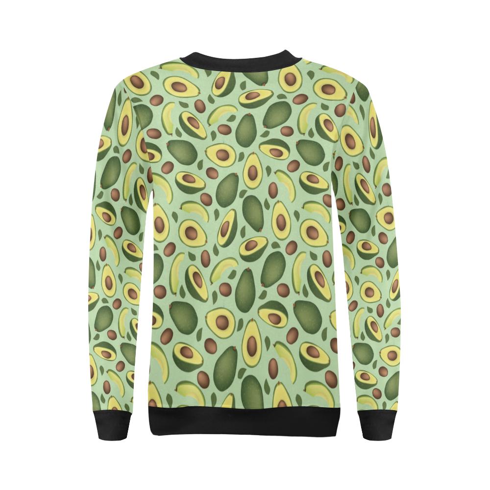 Avocado Pattern Print Design AC01 Women Long Sleeve Sweatshirt-JorJune