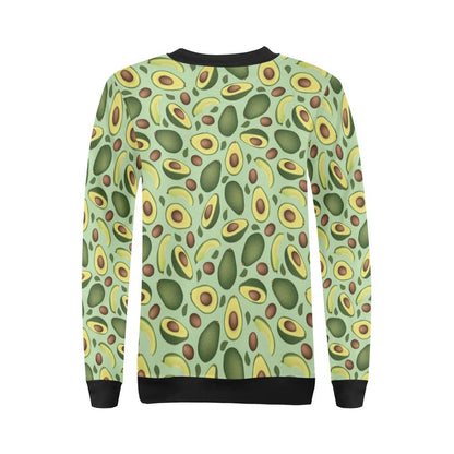 Avocado Pattern Print Design AC01 Women Long Sleeve Sweatshirt-JorJune