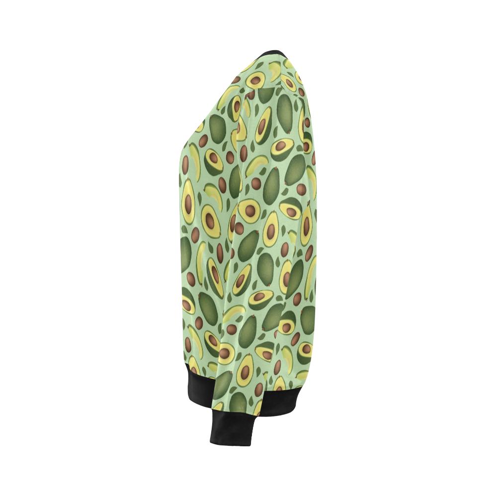 Avocado Pattern Print Design AC01 Women Long Sleeve Sweatshirt-JorJune