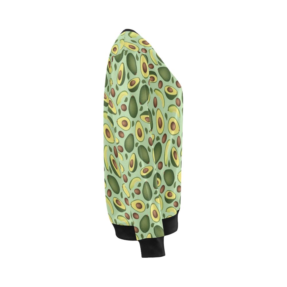 Avocado Pattern Print Design AC01 Women Long Sleeve Sweatshirt-JorJune