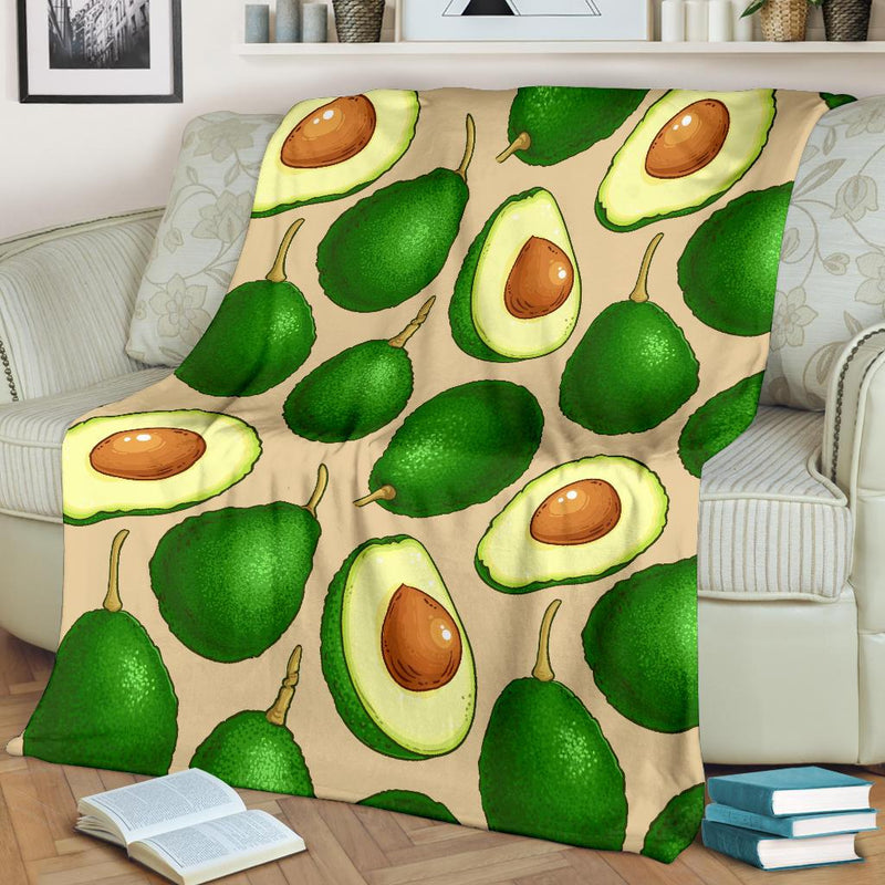 Avocado Pattern Print Design AC010 Fleece Blankete