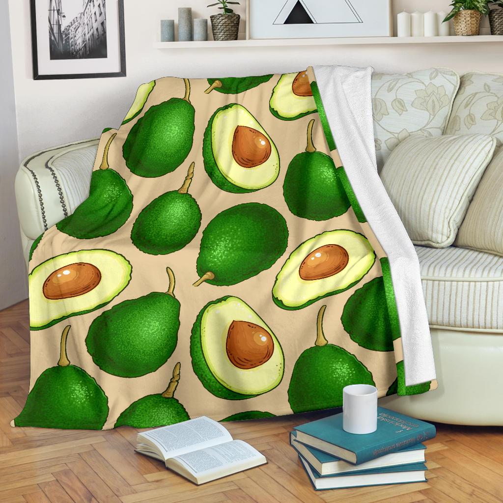 Avocado Pattern Print Design AC010 Fleece Blankete