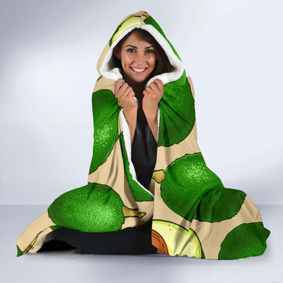 Avocado Pattern Print Design AC010 Hooded Blanket-JORJUNE.COM