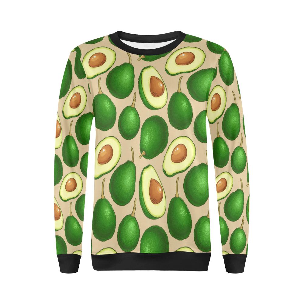 Avocado Pattern Print Design AC010 Women Long Sleeve Sweatshirt-JorJune