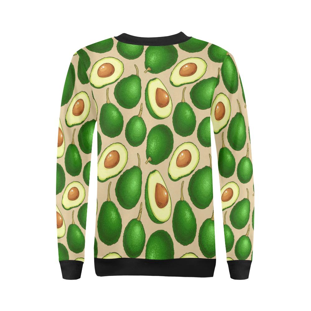 Avocado Pattern Print Design AC010 Women Long Sleeve Sweatshirt-JorJune