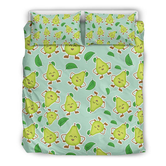 Avocado Pattern Print Design AC011 Duvet Cover Bedding Set-JORJUNE.COM