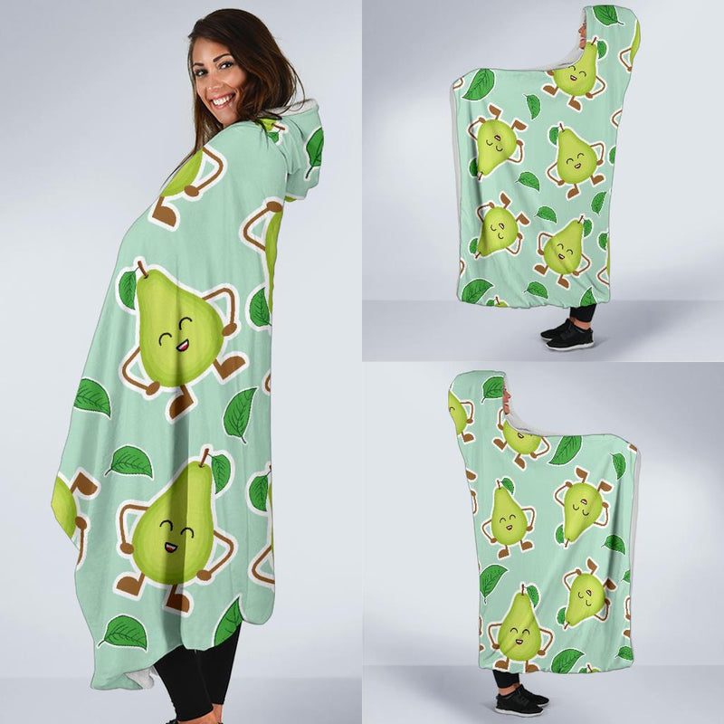 Avocado Pattern Print Design AC011 Hooded Blanket-JORJUNE.COM