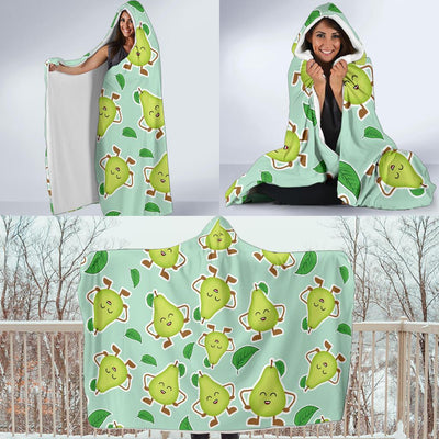 Avocado Pattern Print Design AC011 Hooded Blanket-JORJUNE.COM