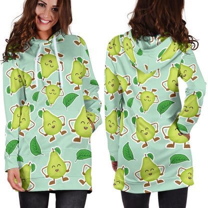 Avocado Pattern Print Design AC011 Women Hoodie Dress