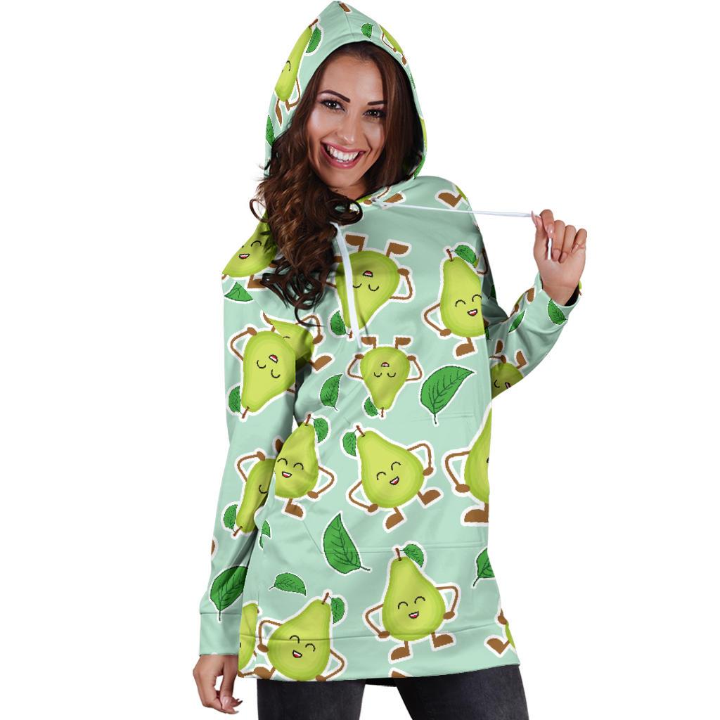 Avocado Pattern Print Design AC011 Women Hoodie Dress
