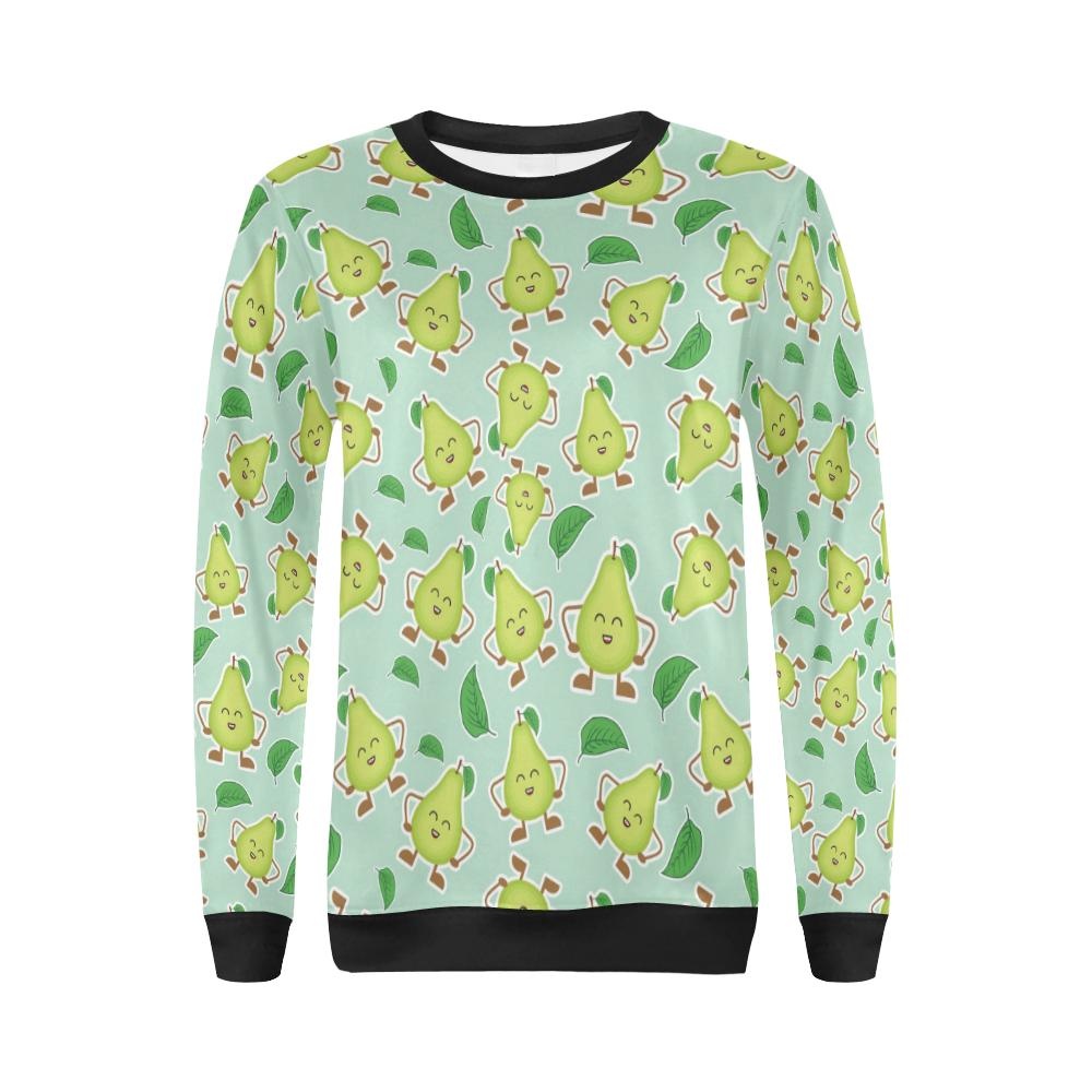 Avocado Pattern Print Design AC011 Women Long Sleeve Sweatshirt-JorJune