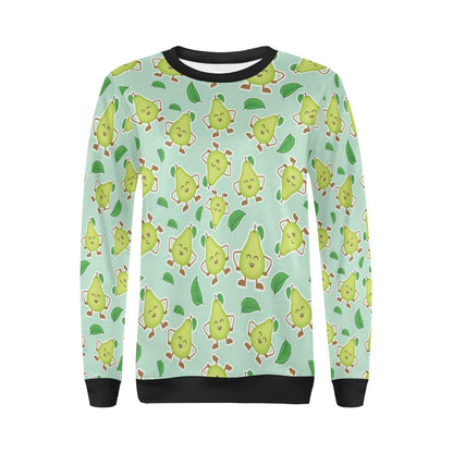 Avocado Pattern Print Design AC011 Women Long Sleeve Sweatshirt-JorJune