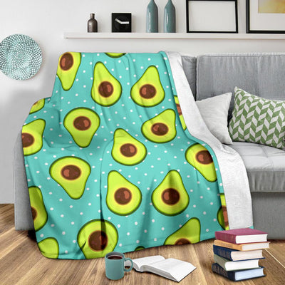 Avocado Pattern Print Design AC012 Fleece Blankete