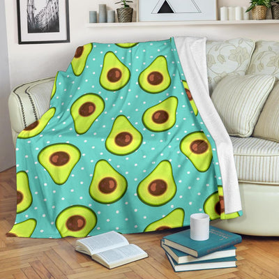 Avocado Pattern Print Design AC012 Fleece Blankete