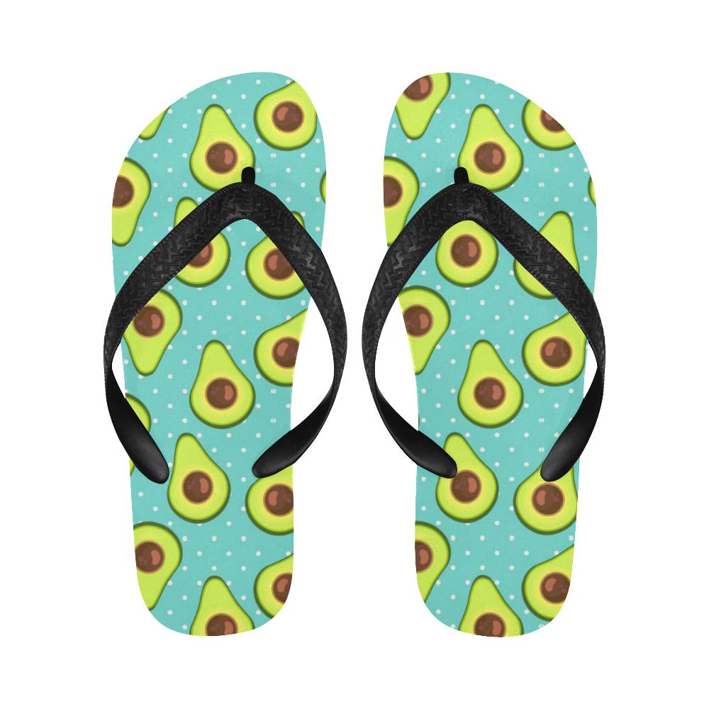 Avocado Pattern Print Design AC012 Flip Flops-JorJune