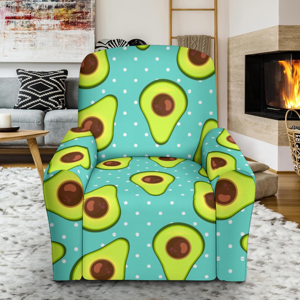 Avocado Pattern Print Design AC012 Recliner Slipcover-JORJUNE.COM