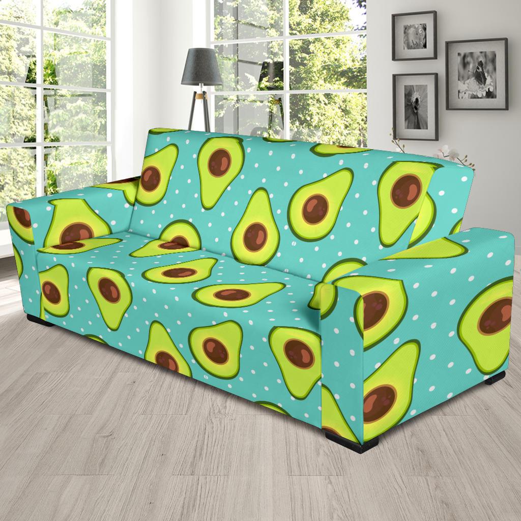 Avocado Pattern Print Design AC012 Sofa Slipcover-JORJUNE.COM