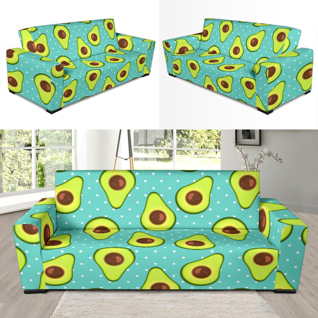 Avocado Pattern Print Design AC012 Sofa Slipcover-JORJUNE.COM