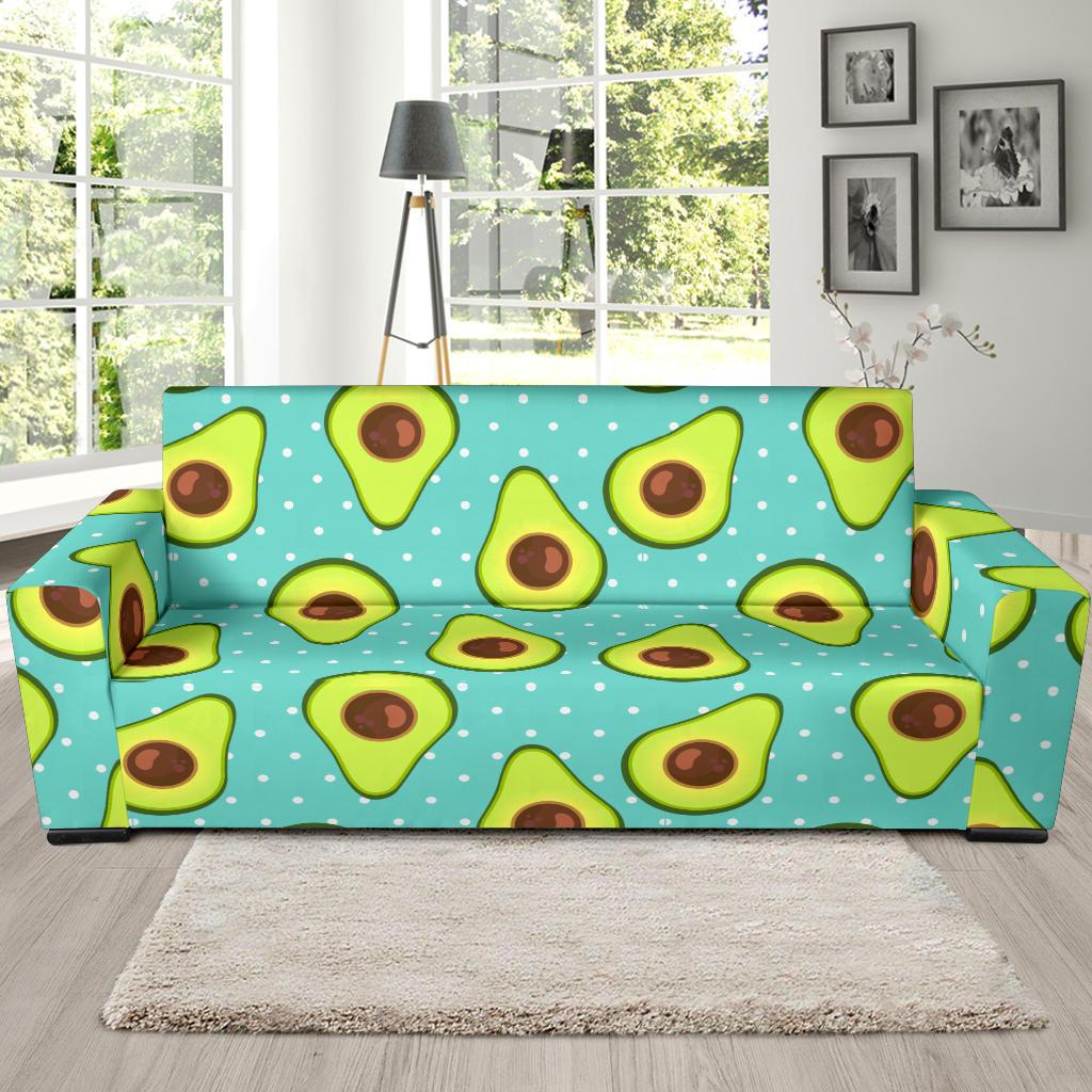 Avocado Pattern Print Design AC012 Sofa Slipcover-JORJUNE.COM
