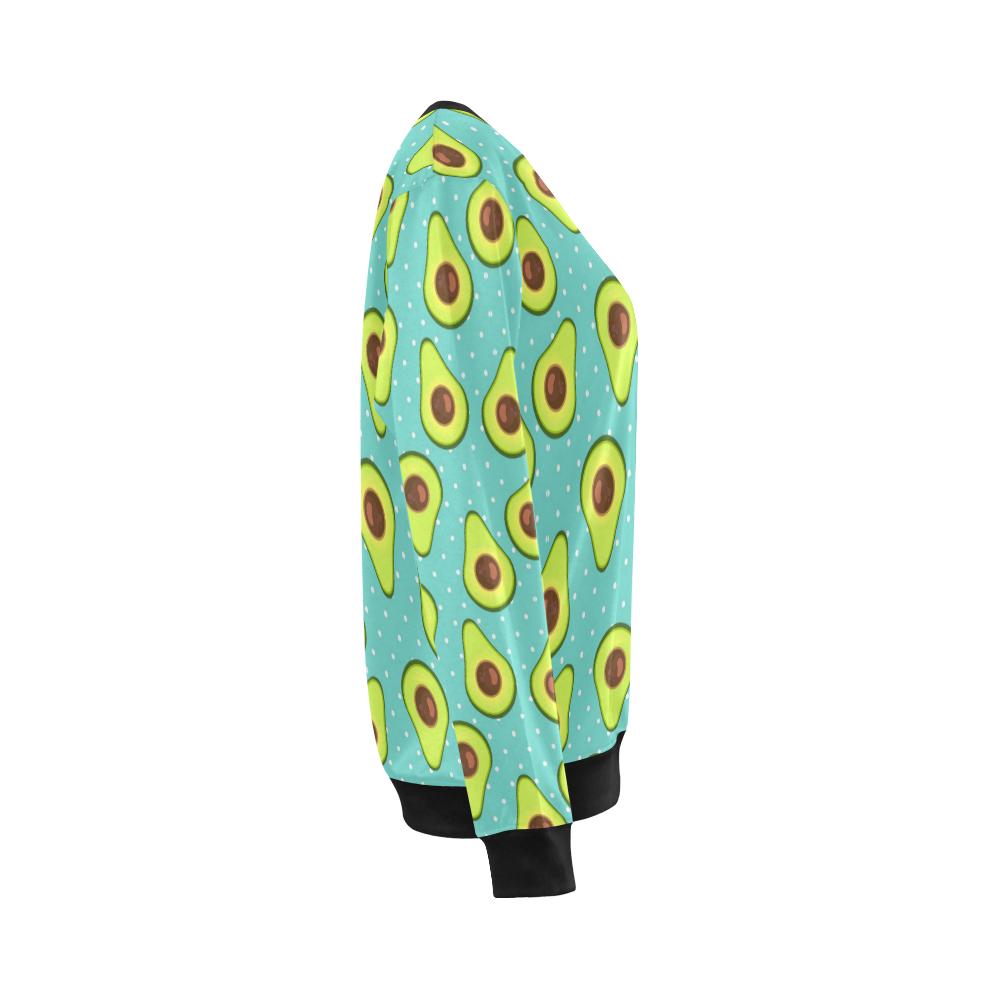 Avocado Pattern Print Design AC012 Women Long Sleeve Sweatshirt-JorJune