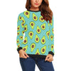 Avocado Pattern Print Design AC012 Women Long Sleeve Sweatshirt-JorJune