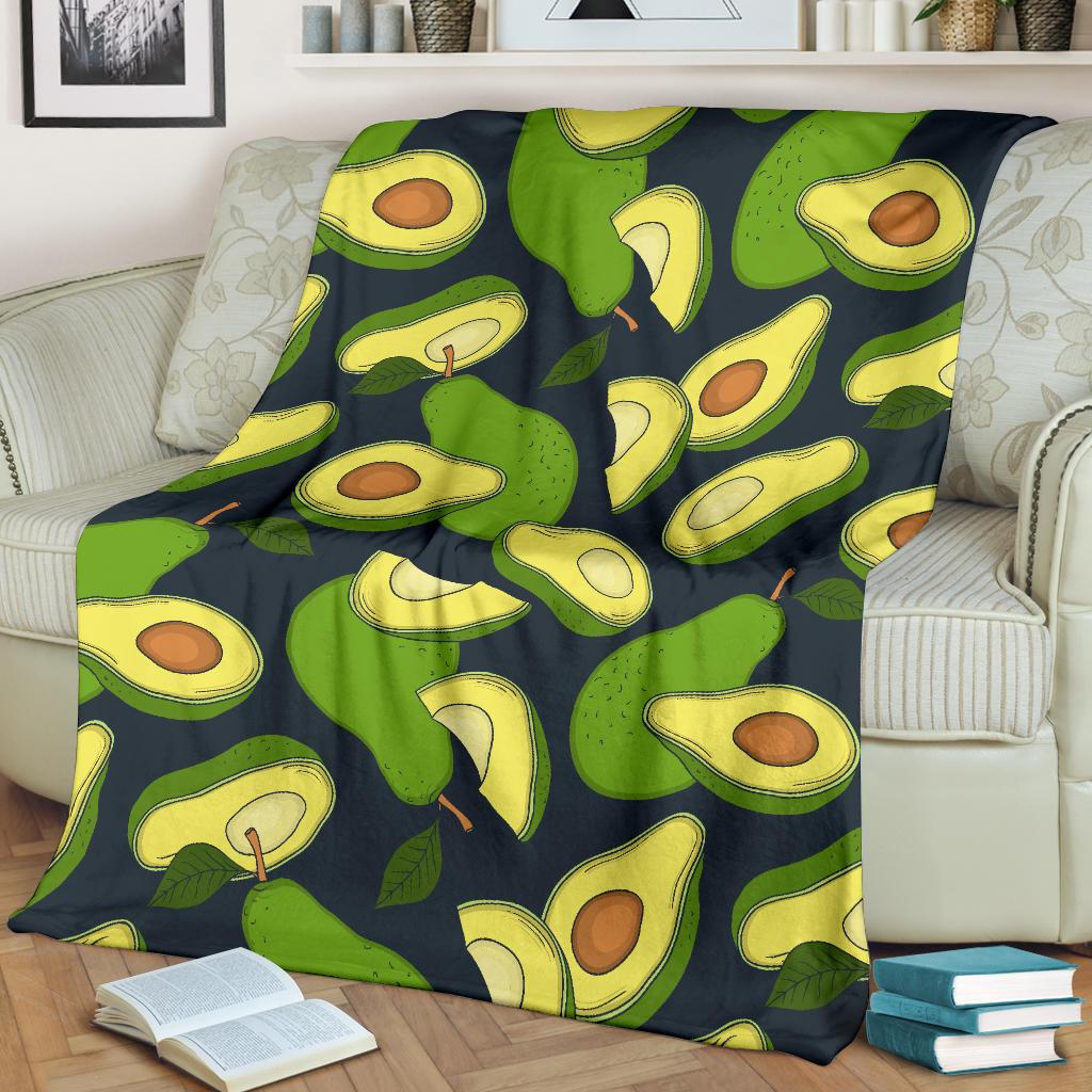 Avocado Pattern Print Design AC013 Fleece Blankete