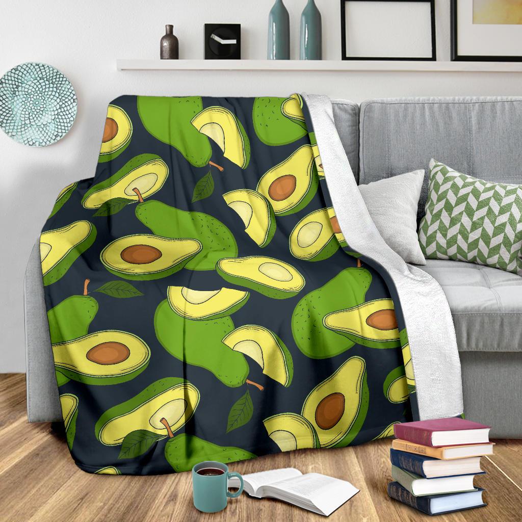 Avocado Pattern Print Design AC013 Fleece Blankete