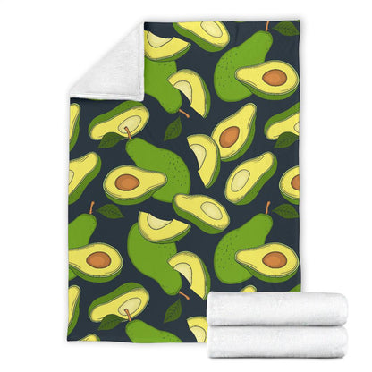 Avocado Pattern Print Design AC013 Fleece Blankete