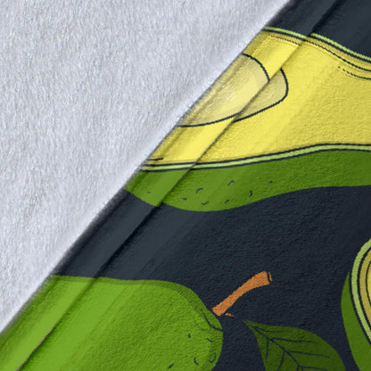 Avocado Pattern Print Design AC013 Fleece Blankete