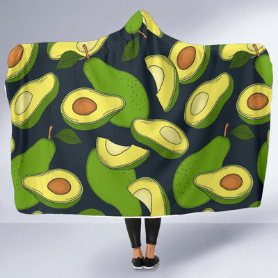 Avocado Pattern Print Design AC013 Hooded Blanket-JORJUNE.COM