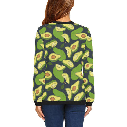 Avocado Pattern Print Design AC013 Women Long Sleeve Sweatshirt-JorJune