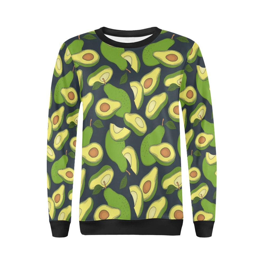Avocado Pattern Print Design AC013 Women Long Sleeve Sweatshirt-JorJune
