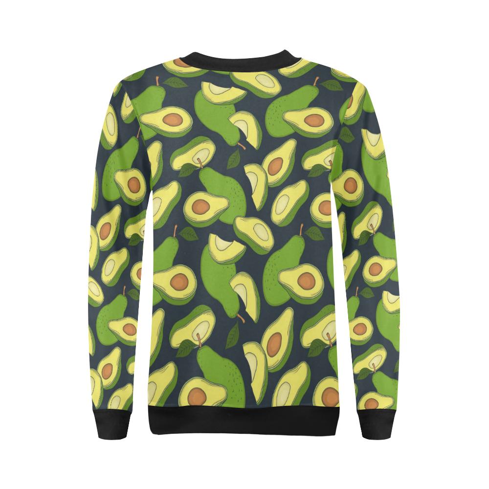 Avocado Pattern Print Design AC013 Women Long Sleeve Sweatshirt-JorJune
