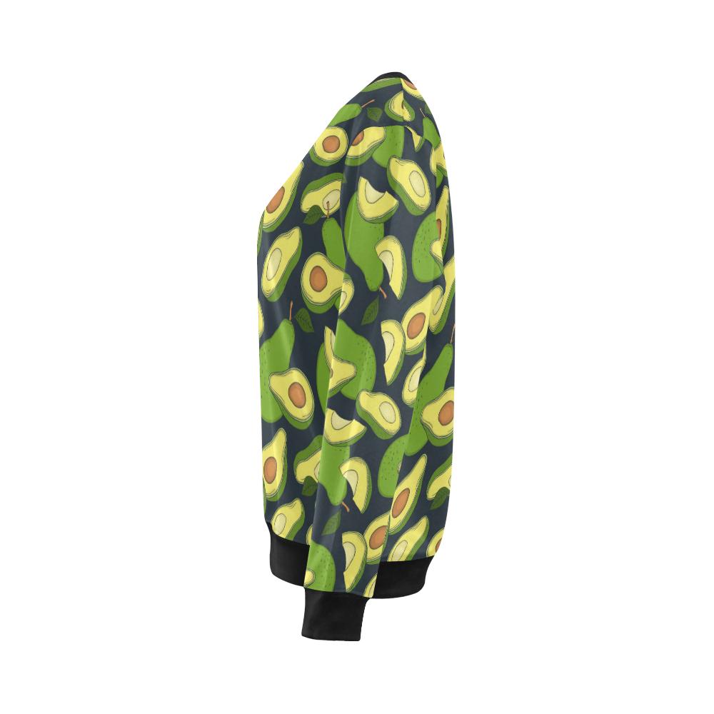 Avocado Pattern Print Design AC013 Women Long Sleeve Sweatshirt-JorJune