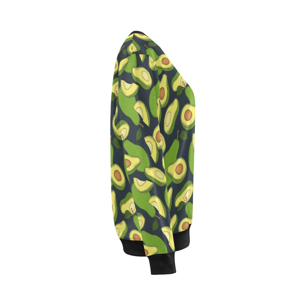 Avocado Pattern Print Design AC013 Women Long Sleeve Sweatshirt-JorJune