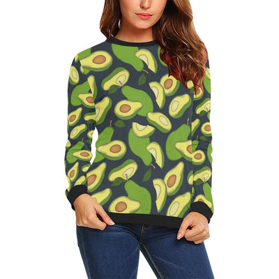 Avocado Pattern Print Design AC013 Women Long Sleeve Sweatshirt-JorJune