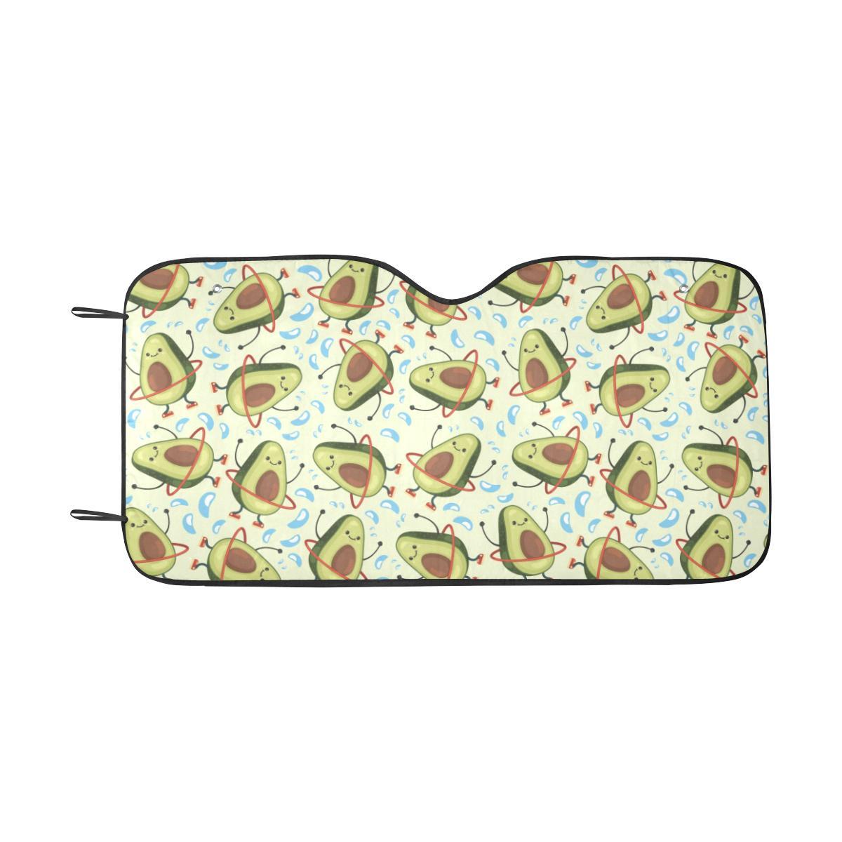 Avocado Pattern Print Design AC02 Car Sun Shade-JorJune